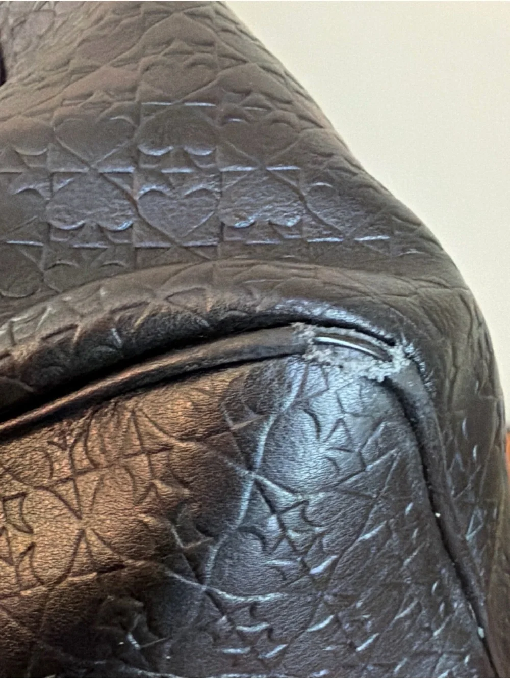 Kate Spade New York Penn Place Embossed Margareta Tote Black Leather Bag *read*